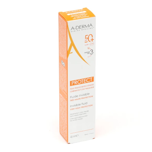 A-DERMA PROTECT FLUIDE INVISIBLE SPF 50+ 40ML A-DERMA PROTECT FLUIDE INVISIBLE SPF 50+ 40ML
