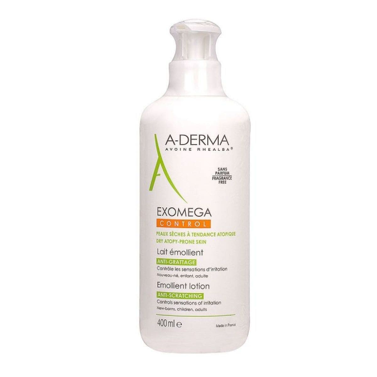 A-DERMA EXOMEGA CONTROL LAIT ÉMOLLIENT 400ml A-DERMA EXOMEGA CONTROL LAIT ÉMOLLIENT 400ml