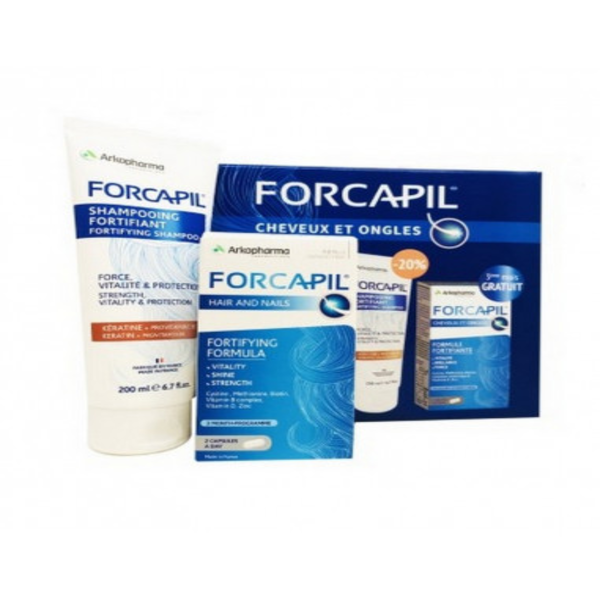 FORCAPIL COFFRET 180 GELULES +SHAMPOOING FORCAPIL COFFRET 180 GELULES +SHAMPOOING