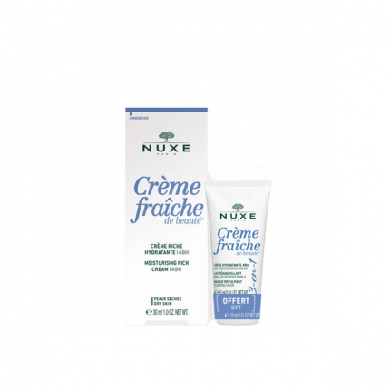 nuxe crème fraîche de beauté crème riche hydratante 30ml+3en1 15 ml