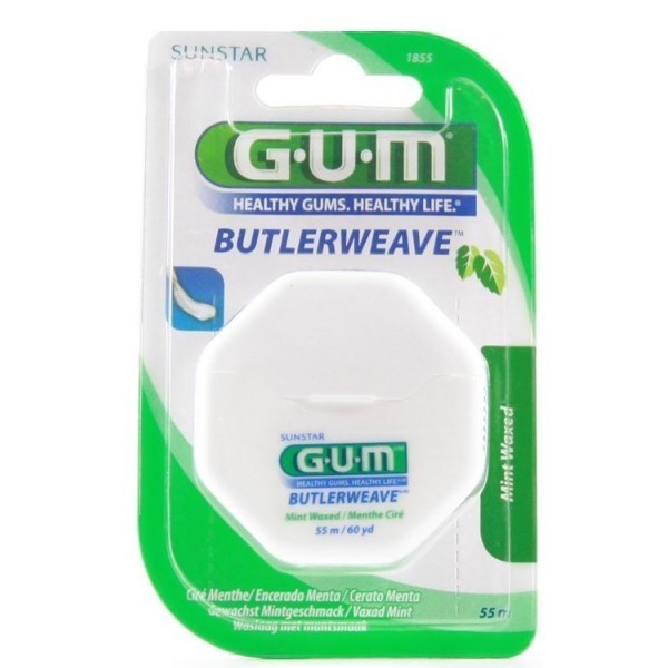 fil-dentaire-butlerweave-cire-menthe-1855-55m-gum- gum fil dentaire menthe cire 1855