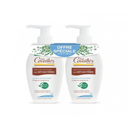 roge cavailles gel intime antibactérien lot de 2 * 250 ml