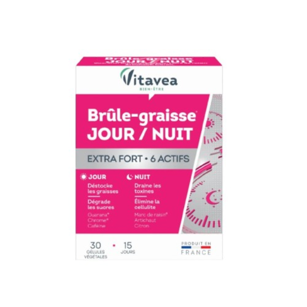 vitavea-brule-graisse-jour-et-nuit-extra-fort-30-gelules vitavea brule graisse jour et nuit 30 gelules